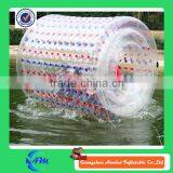 Transparent Inflatable Water Roller With Red Dots, Water Filled Lawn Roller for Fun thumbnail-6