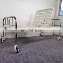 High Quality at Cheapest Price Stainless Steel Folding Single Crank Hospital Bed thumbnail-2