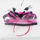 China Manufacturer Wholesale Wedding Bridal Fascinator Hat With Feather thumbnail-6