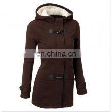 Manufacturer Wholesale Hooded Mid-length Women's Coat With Horns Buckle Plus Size Coat thumbnail-4