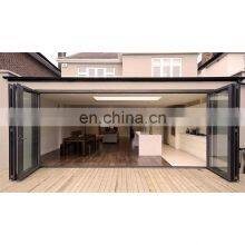 Tempered Glass Exterior Folding Patio Doors