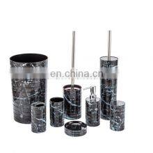 Распродажа. Набор ванных принадлежностей с дозатором мыла, мыльницей и туалетной щёткой thumbnail-1