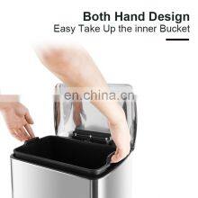 New Household Kitchen 20L 30L Stainless Steel Pedal Trash Can Pedal thumbnail-3