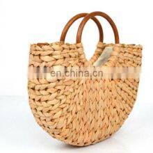 Mini Half Moon Straw Bag Water Hyacinth Crossbody Bag New Arrival Beach Bag Wholesale thumbnail-4