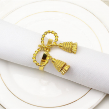 Gold Bowknot Napkin Holder Rings Metal Rings Wedding Outdoor Party Baby Shower Dinner Party Table Decoration thumbnail-3