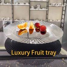 Stainless Steel Fruit Tray Restaurant & Hotel Supplies Serving Trays Dishes Dining Plates thumbnail-1