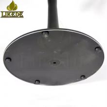 Heavy Duty Tea Table With Tulip and Trumpet Base in Black Aluminum Carbon Steel Stainless Metal Tulip Trumpet Base in Black thumbnail-5