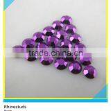 Hotfix Transfer Loose Rhinestuds Purple Iron On Octagon Aluminum Rhinestone For Nail Art