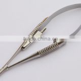 Micro Needle Holder Straight with Lock & Notched Tip Ophthalmic eye instrument Best Quality