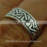 Sterling Silver Celtic Mens Band Ring, Rp242 thumbnail-2