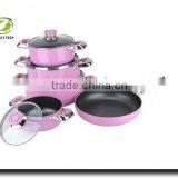 Best Selling Pink Color Aluminum Non-stick & Ceramic Cookware Set thumbnail-1