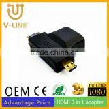 Portable hdmi displayport to mini micro hdmi displayport for laptop