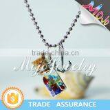 Creative Design Natural Stone Pieces Wish Bottle Pendant Necklaces for Women thumbnail-1