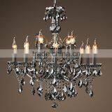 Modern Vintage 12 Arms Chandeliers Lighting LED Crystal Chandelier Pendant Hanging Light for Home Hotel Decor CZ2519B/12 thumbnail-1
