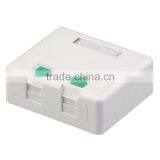 Dual Port Surface Mount Box for RJ45 Keystone Jack
