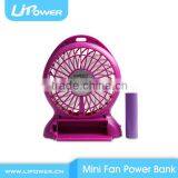 Rechargable Super Strong Wind Desk Mini Fan With Power Bank Function Adjustable Speed and LED Flashlight thumbnail-2
