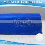 Air Free Metallic Chrome Brushed Blue Wrapping Adhesive Sticker for Motorcycle thumbnail-3