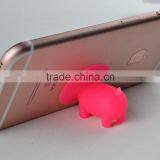 New Arrival Silicone Cute Pig Cell Phone Suction Bracket Gift thumbnail-1