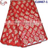 CL8467-1 new coming high quality red organza lace soft material new design nice pattern for making parry dress