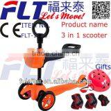 2013 CE approved Best gift folding boby foot scooter with soft seat for sale