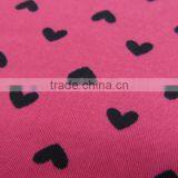 Rose Red Heart Polyester Print Lycra Swimwear Fabric thumbnail-3