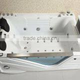 Corner CE white color acylic whirlpool japanese hot tub