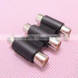 Audio System Black RCA Female to RCA Female Connector Adapter