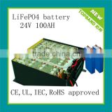 TOPBAND! Lithium (LiFePO4) Battery 24V 100AH with PCM for solar system/Medical equipment
