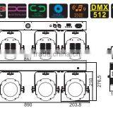 High Brightness and Excellent Color Mixing 4*30 RGBWA LED Par Light With T-Bar thumbnail-2