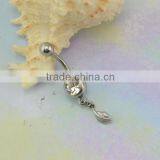 Fashion Stainless Steel Piercing Body Jewelry Crystal Belly Button Navel Ring thumbnail-4