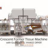 China Highest Speed 1500m/min Crescent Former Tissue Paper Machine/Toilet Paper Machine