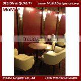 Fine Dining Restaurant Furniture Marble Top Wooden Round Restaurant Dinner Table thumbnail-5