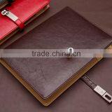 5"/7" PU leather cover with metal belt organizer/planner