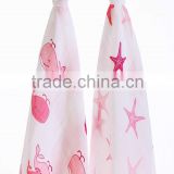 LAT Pre-washed 100% cotton muslin swaddle blanket
