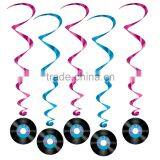 Rock and Roll Whirls Hanging Swirls Ceiling Hanging Swirls Party Decorations thumbnail-1