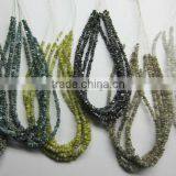 Naturl Uncut Raw Diamond Beads In White Blue Yellow Brown Grey and Black Color