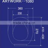 1080 European Model Soft Close PP Toilet Seats thumbnail-2
