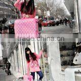 2015 China Factory Lovely Pink Wave Point Printing Luggage for Girls ,ABS /PC Light Luggage thumbnail-6