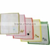 100% cotton velour embroidery small square face towel
