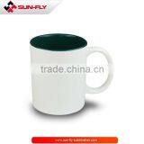 Sublimation Ceramic Inner Color Printed Mug Dark Green(SFS-MG02)