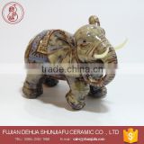 Home Decor Elephant Statue Ceramic Customized
