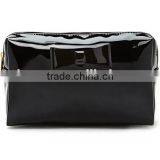 High Quality Black Mirror Leather Cosmetic Bag thumbnail-5