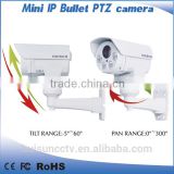 CMOS waterproof pan tilt zoom mini cctv bullet camera