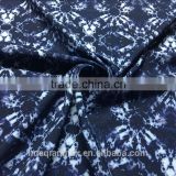 blue flower print 4 way stretch fabric for beach short swimwear