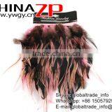 ZPDECOR Plumage Manufacturer Wholesale Cheap Cock Fringe Directly Dyed Light Pink Rooster Saddle Feathers Trims thumbnail-4