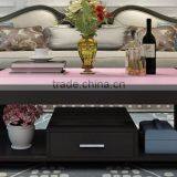 Wooden Particle Board Coffee Table With 8mm Tempered Glass thumbnail-2