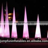 210T Nylon Cloth Inflatable Lighting Cone With Blower Base and Remote Contral LED
