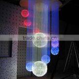 Optical Fiber Silk Glass Beads for Chandelier , Fiber Optic Stainless Steel Pendant Lamp thumbnail-4