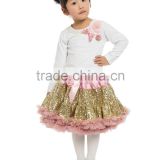 2016 high quality wholesale children boutique clothing unique baby girl names images Sequin pettiset