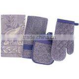 Wholesale Oven Glove Kitchen Towel and Potholder 3pcs Printing Kitchen Set thumbnail-3